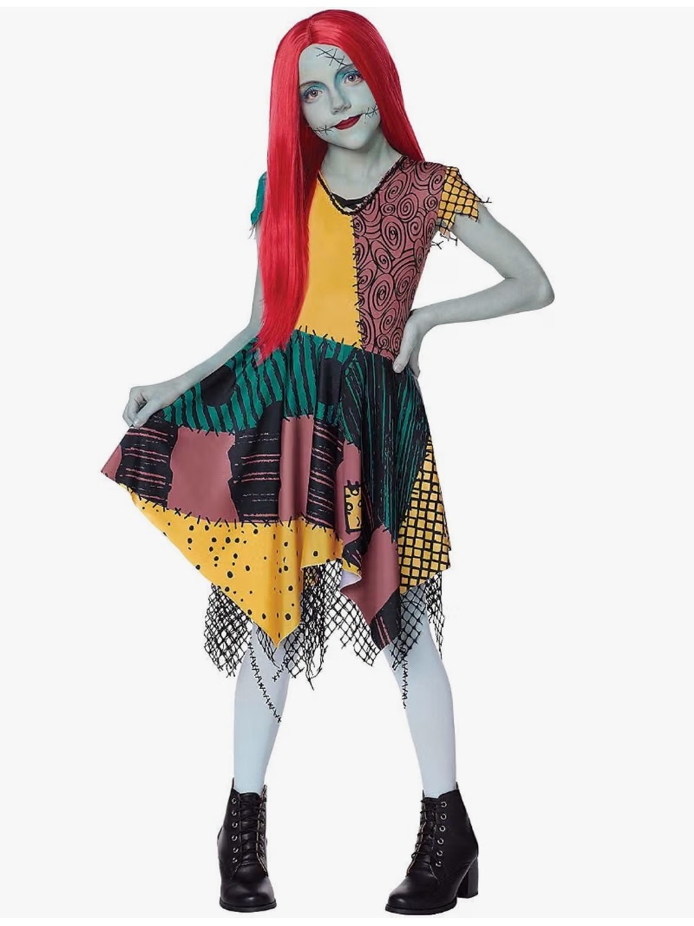 Spirit Halloween Nightmare Before Christmas Sally Child Costume Size XL 14-16